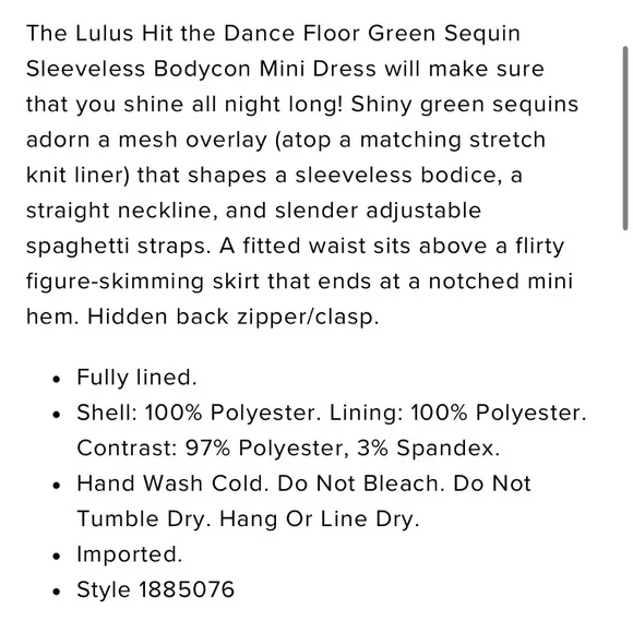 Lulus NWT Hit The Dance Floor Body Con Sequin Sleeveless Mini Dress πππ - Picture 17 of 17